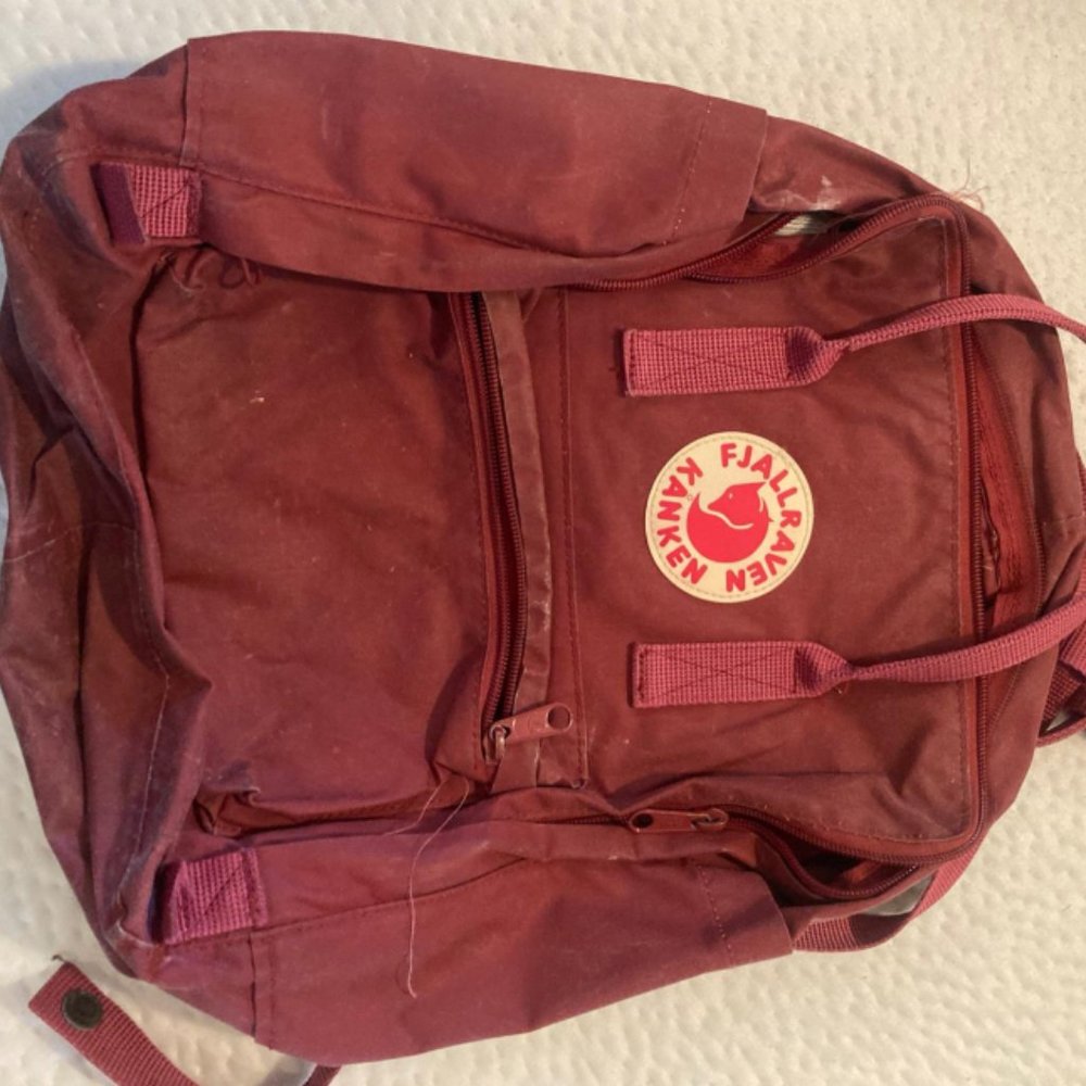 Red Kanken Water-Resistant Backpack (USED) - worth